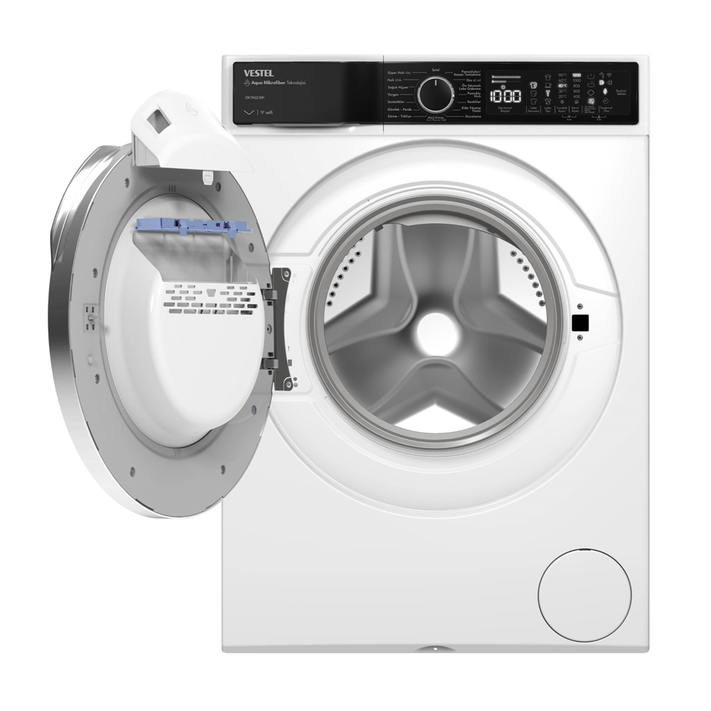 Kapağı açık Vestel çamaşır makinesi