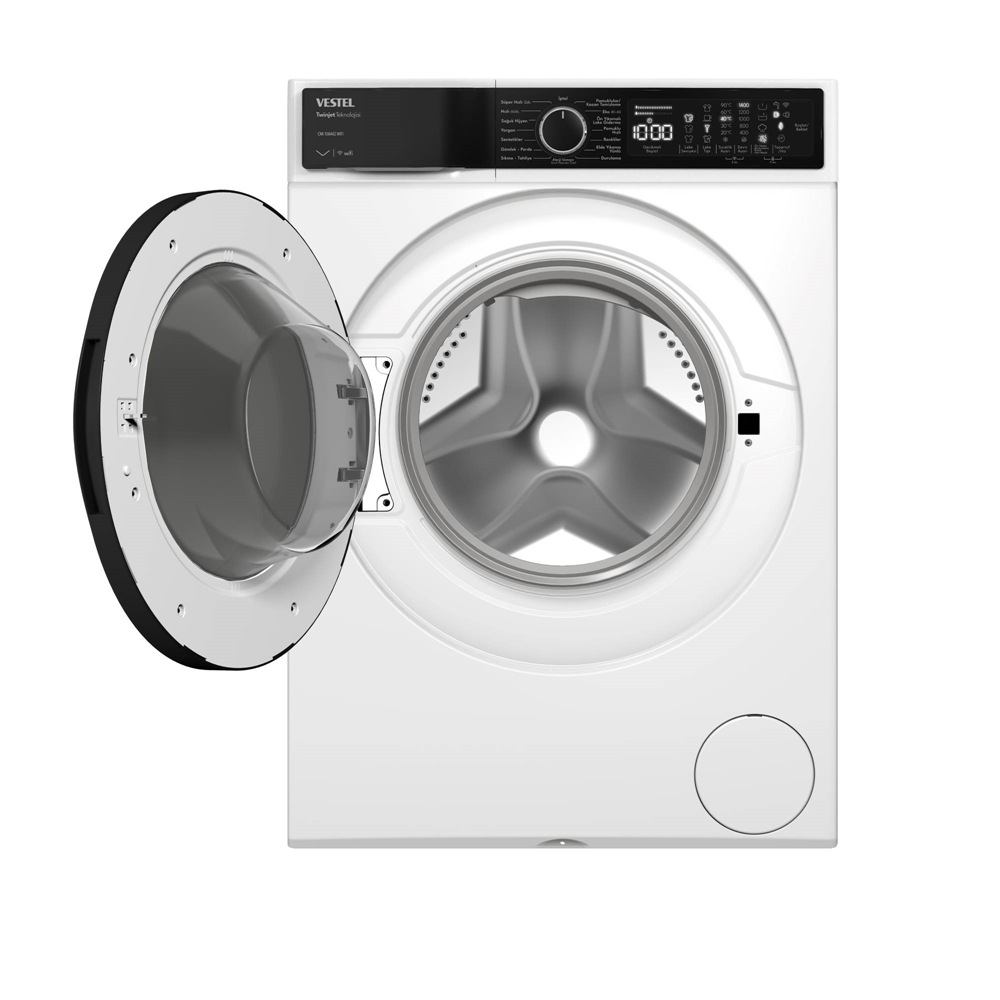 Vestel CMI 108442 WiFi çamaşır makinesi kapağı açık